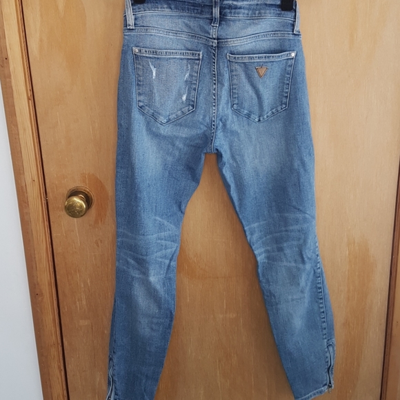 Medium wash jean with light distressing. - Picture 4 of 5